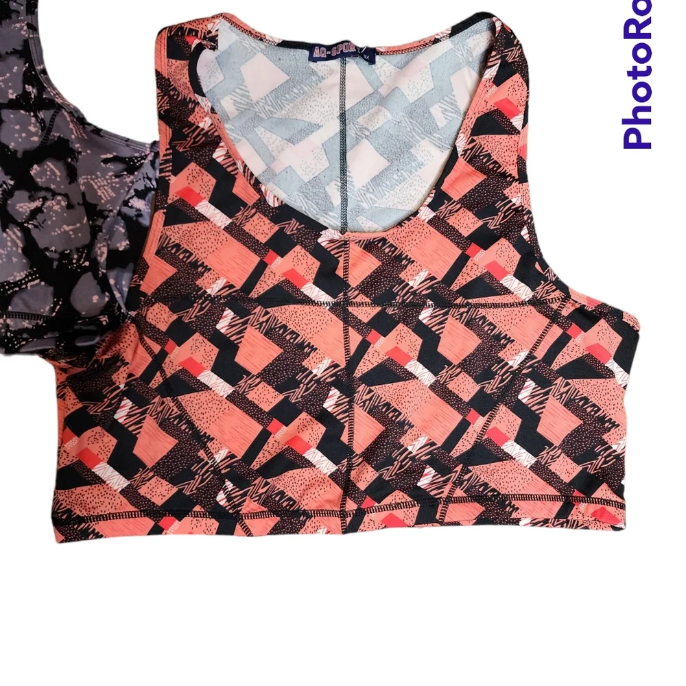 AQ Sports woman's cropped tank tops size 3X - Picture 3 of 4